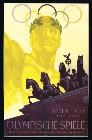 Stamp of Olympics Posters: Official poster in German, 63x101cm, desi