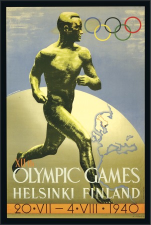 Stamp of Olympics Posters: Official poster in English, 70x104cm, lit
