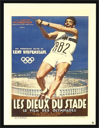 Stamp of Olympics Posters: Leni Riefenstahl's "Olympia" film poster 