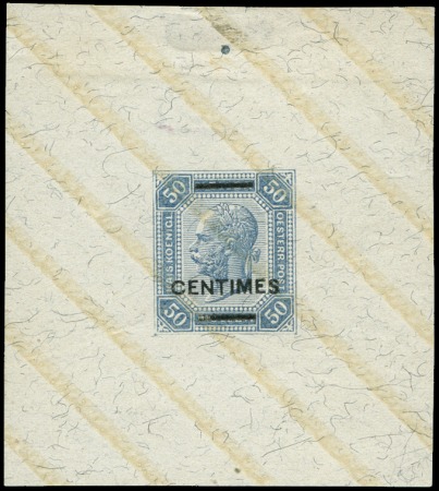 Stamp of Austria » Offices in Crete 1901 50c on 50h die proof in grey-blue on granite 