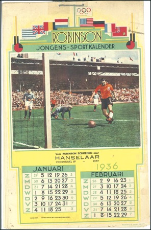 Stamp of Olympics » 1932-1936 Intervening Championships Robinson 1936 "Boys' Sports Calendar"