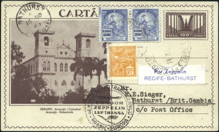 Stamp of Brazil 1931-35, Very attractive lot of 6 postcards (one r