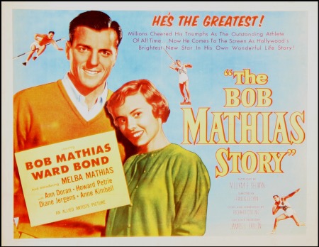 Stamp of Great Britain "The Bob Mathias Story" film poster, 71x55cm, a 19