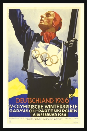 Stamp of Olympics Posters: Official poster in German, 63x101cm, desi