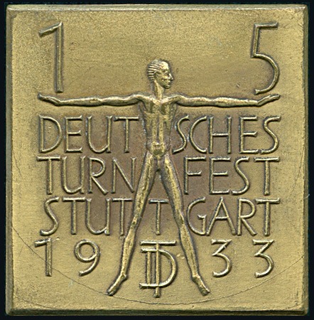 Stamp of Large Lots and Collections 1933 15th German Gymnastics Festival, Stuttgart: P