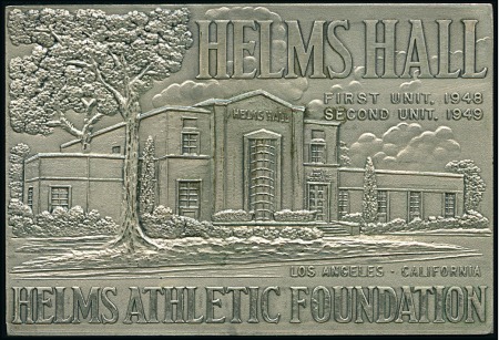 Stamp of Large Lots and Collections Helms Athletic Foundation commemorative medallion,