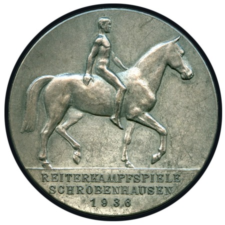 Stamp of Large Lots and Collections 1936 Horse Riding championships in Schrobenhausen: