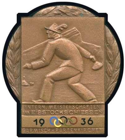 Stamp of Germany » German Empire » German Empire, 1933/45 Third Reich Bavarian Curling International Championship badge,