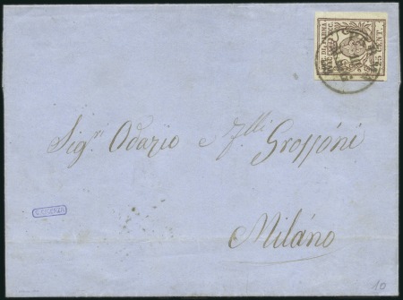 Stamp of Italian States » Parma 1857-59 3rd Issue 25c Brown Lilac, four good to ge