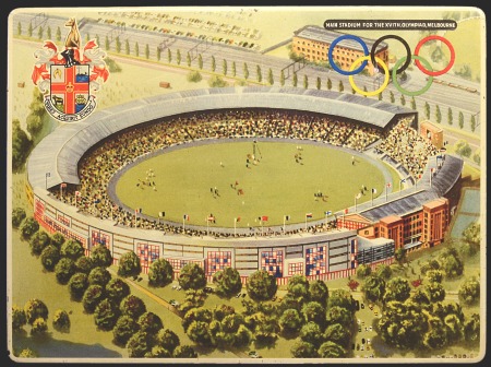 Stamp of Olympics » 1956 Melbourne 1956 Melbourne stadium tin box, 205x154x42mm, mult