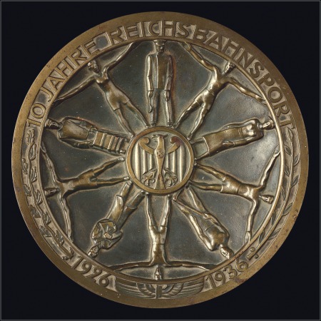 Stamp of Olympics "10 JAHRE REICHSBAHNSPORT / 1926 1936" commemorati