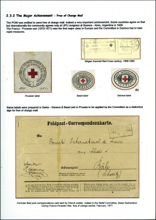 Stamp of Large Lots and Collections RED CROSS

1870-1900, Exhibit collection titled:
