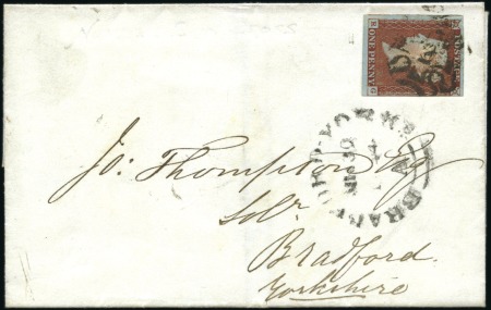 Stamp of Great Britain » 1841 1d Red 1844 (Mar 29) Wrapper with 1d Red pl.40 RG tied by