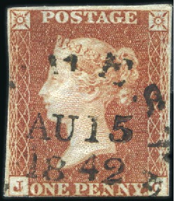 Stamp of Great Britain » 1841 1d Red 1d Red JC with just touching to good margins, with