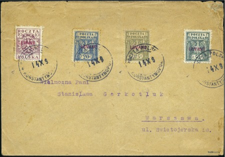Stamp of Poland » Poland Post Levante 1919 10f, 20f, 25f & 50f "LEVANT" overprints each