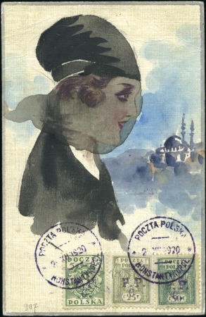 Stamp of Poland » Poland Post Levante Amazing Non-philatelic Use of Rare "P.P.C." Overpr