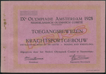 Stamp of Netherlands Complete set of 17 Boxing & Wrestling tickets in a
