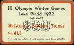 Stamp of Olympics Tickets: Bleachers Season Ticket in red on plastic