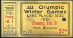Stamp of Olympics Tickets: Bleachers Season Ticket in red on plastic
