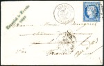 Stamp of Egypt » French Post Offices 1872 (Aug 21) Envelope from Suez to France with "C