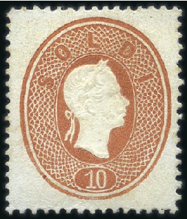 Stamp of Italian States » Lombardy Venetia 1861-62 5s Red and 10s Brown, perf. 14, both unuse
