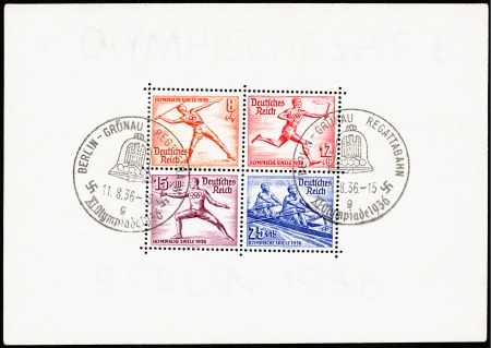 Stamp of Germany » German Empire » German Empire, 1933/45 Third Reich 1936 Olympic Games mini sheets (Mi. Block 5 & 6) i