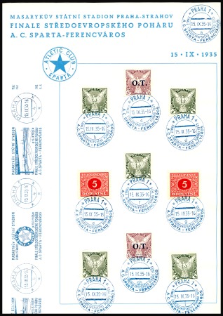 Stamp of Large Lots and Collections 1935 & 1936 MITROPA CUP: Athletic Club Sparta spec