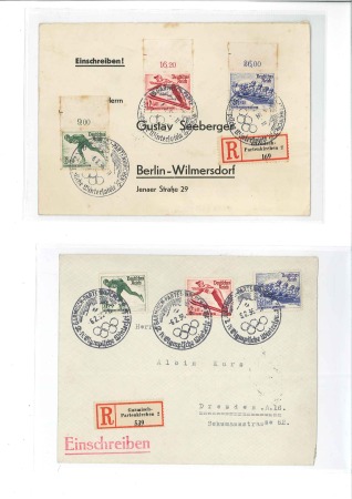 Stamp of Germany » German Empire » German Empire, 1933/45 Third Reich Collection of 18 cards/covers, most with Olympic f