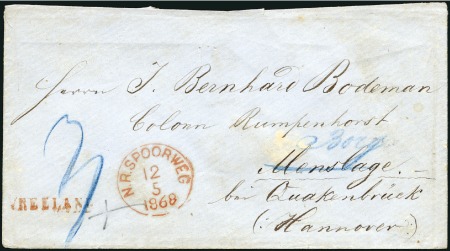Stamp of Netherlands 1784-1868, Group of 46 prestamp or stampless cover