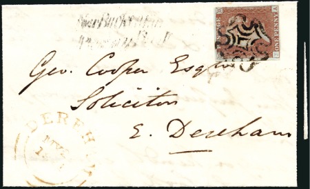 Stamp of Great Britain » 1840 1d Black and 1d Red plates 1a to 11 Plate 1c JA (faint letter J) from the red printing