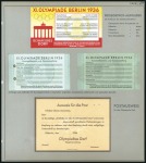 Stamp of Olympics » 1936 Berlin » Documents, Programmes, Tickets, etc. The Extremely Rare Ticket Album The Berlin 193