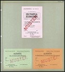 Stamp of Olympics » 1936 Berlin » Documents, Programmes, Tickets, etc. The Extremely Rare Ticket Album The Berlin 193