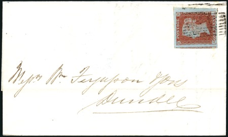Stamp of Great Britain » 1841 1d Red 1851 (May 15) Entire from Abroath to Dundee with 1