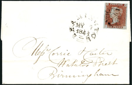 Stamp of Great Britain » 1840 1d Black and 1d Red plates 1a to 11 Plate 8 PG red printing (state 2 post provisional