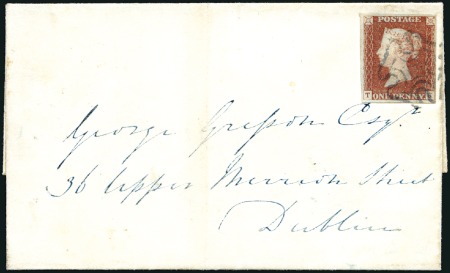 Stamp of Great Britain » 1840 1d Black and 1d Red plates 1a to 11 Plate 5 TK red printing (state 1 pre-provisional p
