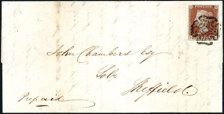 Stamp of Great Britain » 1840 1d Black and 1d Red plates 1a to 11 Plate 1c SE red printing with fine to large margin
