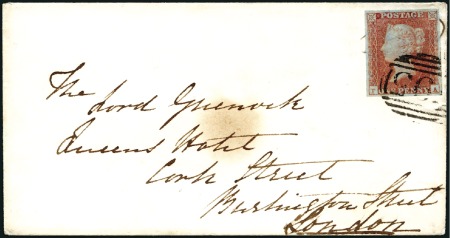 Stamp of Great Britain » 1841 1d Red Plate 107 TA (missing imprimatur position) with ve