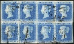 Stamp of Great Britain 1840-79, 2d Blue study collection from 1840 issue 
