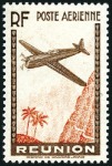 Stamp of Colonies françaises » Réunion 1938 Poste aérienne, deux timbres avec variété val