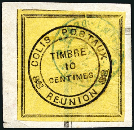 Stamp of Colonies françaises » Réunion 1900 Colis Postaux 10c avec cadre noir oblitéré, T