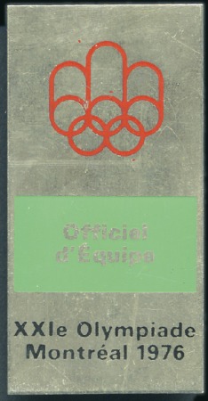 Stamp of Olympics » 1976 Montreal Team Official pin badge, with Games logo and "Offi
