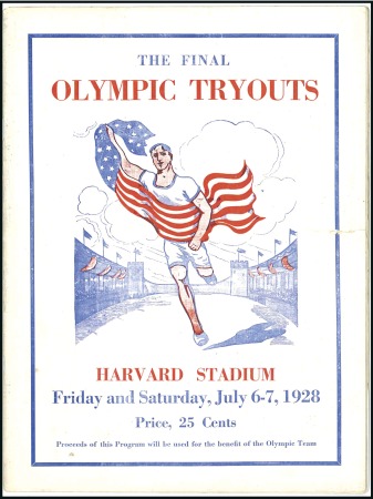 Stamp of Olympics 1928 Programme for "The Final Olympic Tryouts" at 