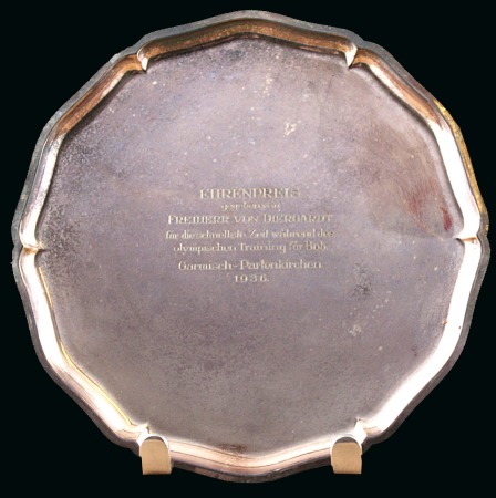 Stamp of Germany » German Empire » German Empire, 1933/45 Third Reich Silver plate awarded to Frieherr von Diergardt for