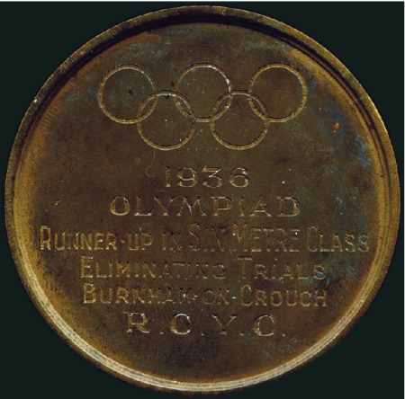 Stamp of Olympics Royal Corinthian Yacht Club runners-up medal for t