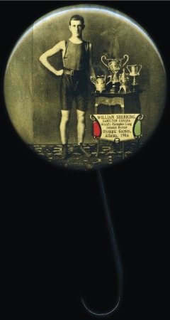 Stamp of Olympics Mirror, circa 1930s, 87mm, with reverse depicting 