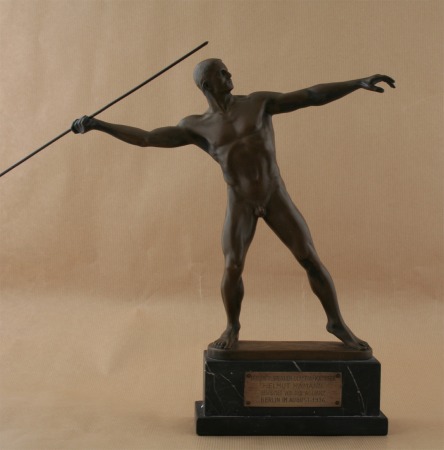 Stamp of Olympics Honorary prize statue for Helmut Hamann, member of