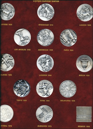 Stamp of Large Lots and Collections "Official Medal Folio of the Summer Olympic Games 