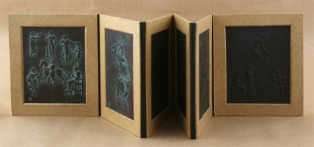 Stamp of Large Lots and Collections The Ancient Games cast bronze plated copper relief