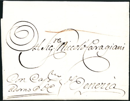 Stamp of Egypt » Early Letters 1735 Entire from Cairo to Venice, endorsed by the
