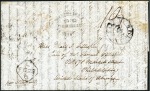 Stamp of Egypt » Private Carriers and Forwarding Agents 1849 Folded entire Cairo to Philadelphia, with bla